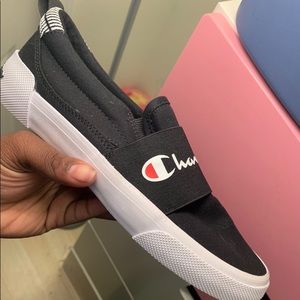 Black champion slip on shoes